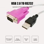 Convertisseur USB 2.0 vers RS232 de câble de port série DB9 câble 1,5 mètres (male)